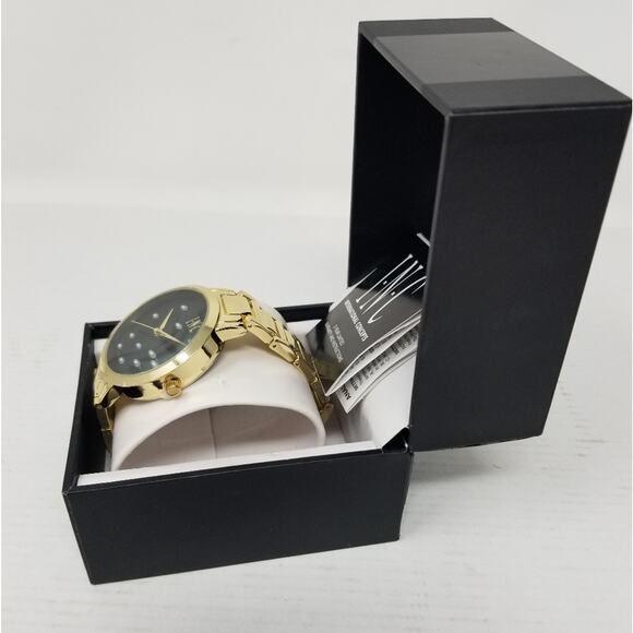 INC. International Concepts New in Box Jet Pearl Gold Bracelot Watch MSRP $59 - Picture 4 of 10